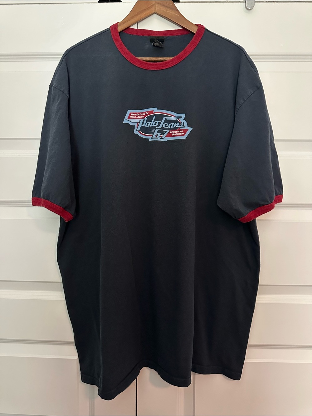 Vintage Y2K RL Polo Jeans Graphic T-shirt - XXL - Cotton - A few pinholes